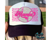 Baseball Mama Leopard Print Png