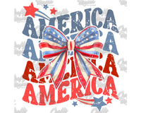 Coquette American Flag PNG