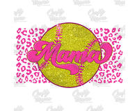 Softball Mama Leopard Print Png