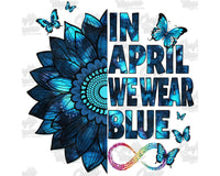 In April We Wear Blue Png