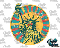 Retro Statue Of Liberty Png