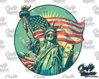 Retro Statue Of Liberty Png