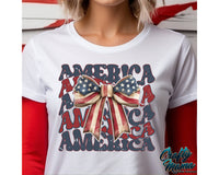 Coquette American Flag PNG