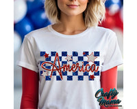 Retro Checkered America PNG