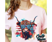 4th Of July Highland Cow Png