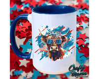 4th Of July Highland Cow Png