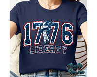 Faux Glitter 1776 Liberty Torch Png