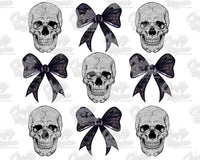 Halloween Coquette Skull Png