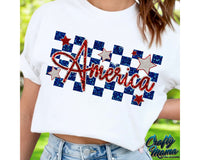 Retro Checkered America PNG