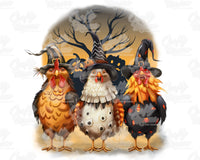 Halloween Spooky Chickens Png