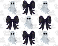 Halloween Ghost  Coquette Bow Png