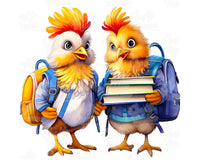 Back To School Chickens Png