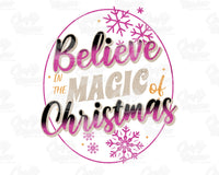 Believe In The Magic Retro Christmas Png