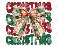 Christmas Coquette Bow Png