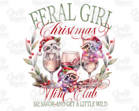 Feral Girl Christmas Wine Club Png