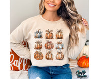 Coquette Fall Pumpkins Png