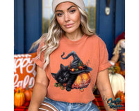 Halloween Black Cat Pumpkin Png