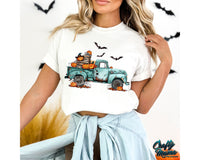 Vintage Halloween Truck PNG