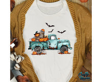 Vintage Halloween Truck PNG