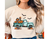 Vintage Halloween Truck PNG