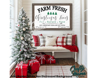 Farm Fresh Christmas Trees Canvas Sign