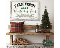 Farm Fresh Christmas Trees Canvas Sign