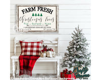 Farm Fresh Christmas Trees Canvas Sign