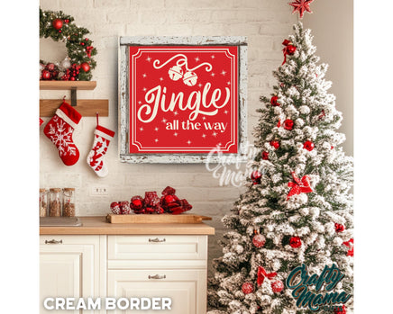 a decorated christmas tree in a kitchen