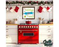 a red stove top oven sitting inside of a kitchen