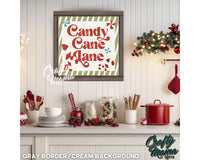 a christmas scene with candy canes and candy canes