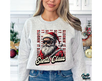 Retro Santa Sleighin It Png