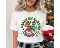 Groovy Christmas Peace Hand Sign Png