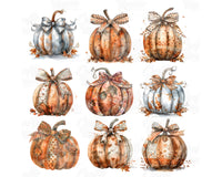 Coquette Fall Pumpkins Png