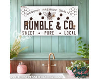 Honey Farm Bee Canvas Sign