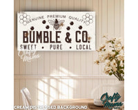 Honey Farm Bee Canvas Sign