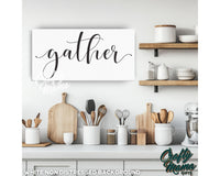 Gather Dining Room Canvas Sign