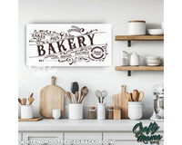 Bakery Kitchen Canvas Sign