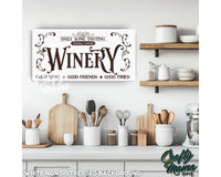 Winery Canvas Sign