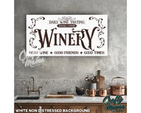 Winery Canvas Sign