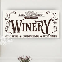 Winery Canvas Sign