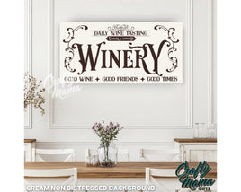 Winery Canvas Sign