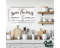 Soda Fountain Canvas Sign