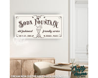 Soda Fountain Canvas Sign