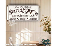 Sweet Shop Kitchen Canvas Sign