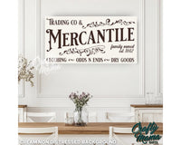 Mercantile Kitchen Canvas Sign