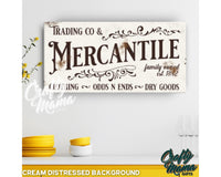 Mercantile Kitchen Canvas Sign