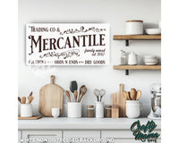 Mercantile Kitchen Canvas Sign