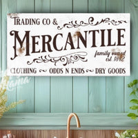 Mercantile Kitchen Canvas Sign