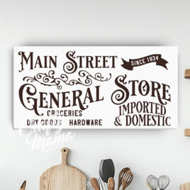 General Store Vintage Canvas Sign