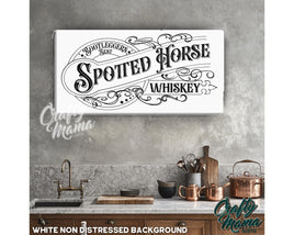 Whiskey Alcohol Canvas Sign